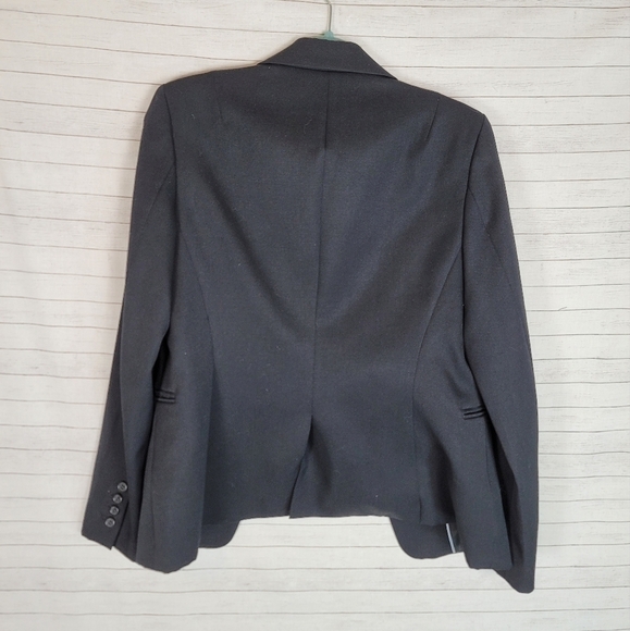 J.CREW 100% WOOL 3 BUTTON BLACK BLAZER, SZ 8 - Picture 4 of 10
